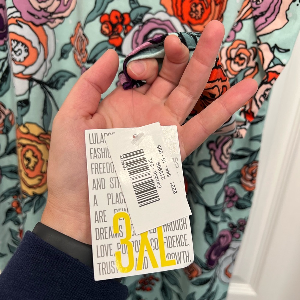 NWT Debbie Dress 3XL LuLaRoe Floral! - Picture 4 of 7